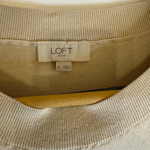 Loft Beige Lightweight Cotton Sweater - Picture 3 of 6